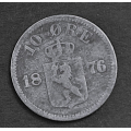 10 �re 1876 * Kv. 1/1+ * Katv. kr. 325 - Bilder er mynten du f�r. Vurder ogs� fra bilder. / Tore Rimstad: kr.  30,-