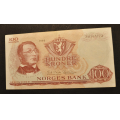 100 kr. 1966 X * Erst. Kv.  1+ * Katv. kr. 700 - Bilder er seddelen du f�r. Vurder ogs� fra bilder. / Tore Rimstad: kr.  105,-