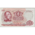 -19- 100 kroner 1973U, kv. 1/1+ - Signatur, Wold, �degaard. / Numisma Mynthandel A/S: kr.  125,-