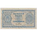 -20- 5 kroner 1949D, kv. god 1--. �rlite brettehull. - Signatur, Thorp. / Numisma Mynthandel A/S: kr.  5,-