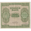 -21- 50 kroner 1948B, kv. 1-, bretterifter og brettehull. - Signatur, Thorp. / Numisma Mynthandel A/S: kr.  600,-