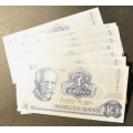 10 kr. 1984 CW * Kv. 0 ** Nr. rekkef�lge. - Bilder er sedlene. Vurder ogs� fra bilder. IKKE SAL�R: Pris KJ�P N� ER 1 (en) sedell. Ved kj�p av flere er de i nr. rekkef�lge. / Tore Rimstad: kr.  45,-
