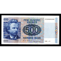-24- 500 kroner 1991, kv. 1/1+ - Signatur, Sk�nland/Johansen. / Numisma Mynthandel A/S: kr.  2,-