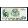 -27- 50 kroner 1975 F, kv. 1+/01. - Signatur, Getz Wold, �degaard. / Numisma Mynthandel A/S: kr.  119,-