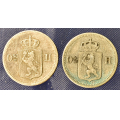 -3- Lott 2 stk. 10 �rer 1874, VK - NM77. Kv. 1, riper ksk & 1/1-, pvc rester. / Numisma Mynthandel A/S: kr.  58,-