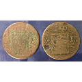 -34- Lott 2 stk. 2 skilling 1822  & -25, VK - NM49. 1822, kvalitet 1-/2, jordfunn
NM51. 1825, kv. 1-/2, blf. / Numisma Mynthandel A/S: kr.  1,-