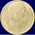-12- 1 krone 1916, kv. 1/1+, riss. - NM21. / Numisma Mynthandel A/S: kr.  1,-