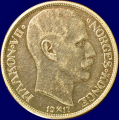 -15- 1 krone 1917, kv. 1/1+, riper, renset - NM22. / Numisma Mynthandel A/S: kr.  1,-