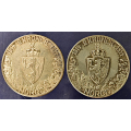 -28- Lott 2 stk. 2 kroner 1914 jub, VK - NM11. Kv. 1/1+ og 1/1+, renset / Numisma Mynthandel A/S: kr.  1,-
