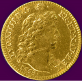 Frankrike Lud. XIIII, Louis dor 1668, kv. 1+. - Har v�rt innfattet. Et hakk og et par riper advers. Solkongen barhodet, variant med punktum etter sol over hodet. 6,74 gram. 
Ref. C1791, Fr.243, G.247 og Dy1428 / Numisma Mynthandel A/S: kr.  19000,-