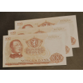 100 kr. 1968 H   KV. 0. NR. REKKEF. kATV KR 1100 - Bilder er sedlene. Pen kv. 0. Ved kj�p av flere er de nr. rekkef�lge. IKKE SAL�R. / Tore Rimstad: kr.  650,-