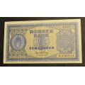 5 kr. 1953 K * Kv. 01 * Katv. kr. 1300 ** - Bilder er seddelen du f�r. Markert midt brett, men pen og OK seddel. Vurder ogs� fra bilder. / Tore Rimstad: kr.  200,-