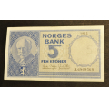 5 kr. 1962 * Kv. 1+/01 * Katv. kr. 280 ** - Bilder er seddelen du f�r. Vurder ogs� fra bilder. / Tore Rimstad: kr.  30,-