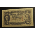 10 kr. 1944 E  * Kv. 1  * Katv. kr. 375 * - Bilder er seddelen du f�r. Vurder ogs� fra bilder. / Tore Rimstad: NOK  50,-
